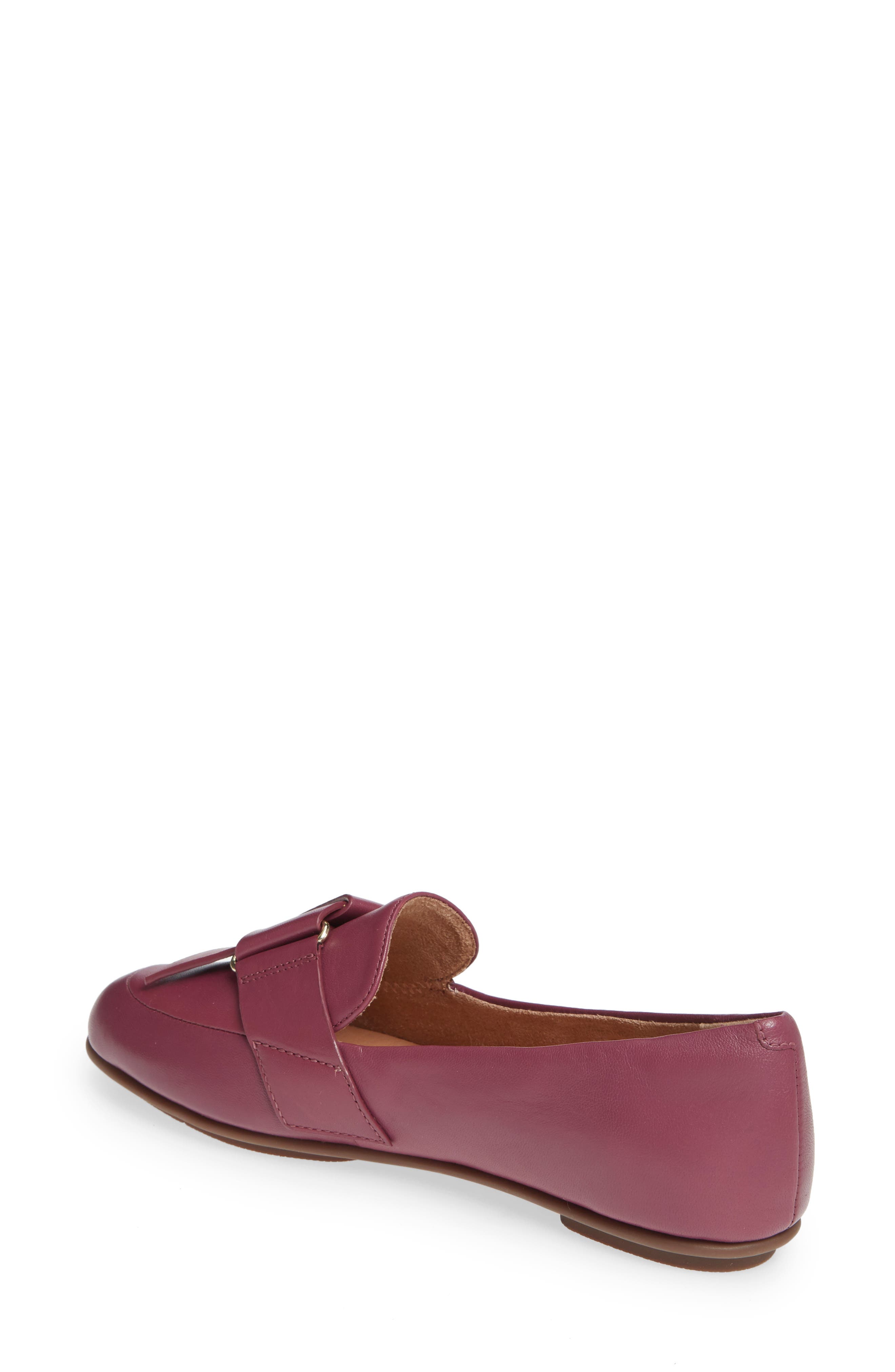 Lena Knot Loafer, Alternate, color, LINGONBERRY LEATHER