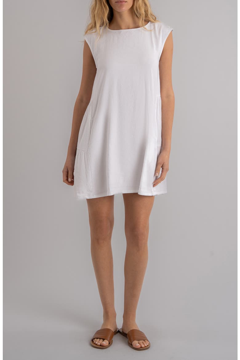 Alice Cap Sleeve Shift Dress, Main, color, WHITE
