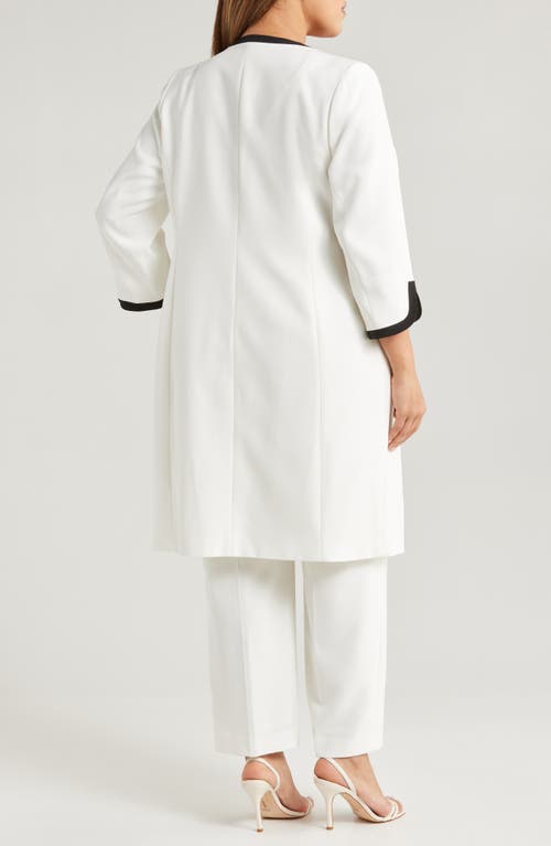 Kasper Framed Long Topper Jacket