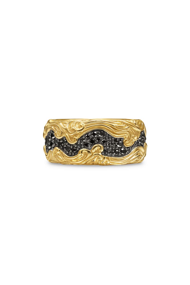 Waves Pavé Band Ring, Main, color, 18K GOLD