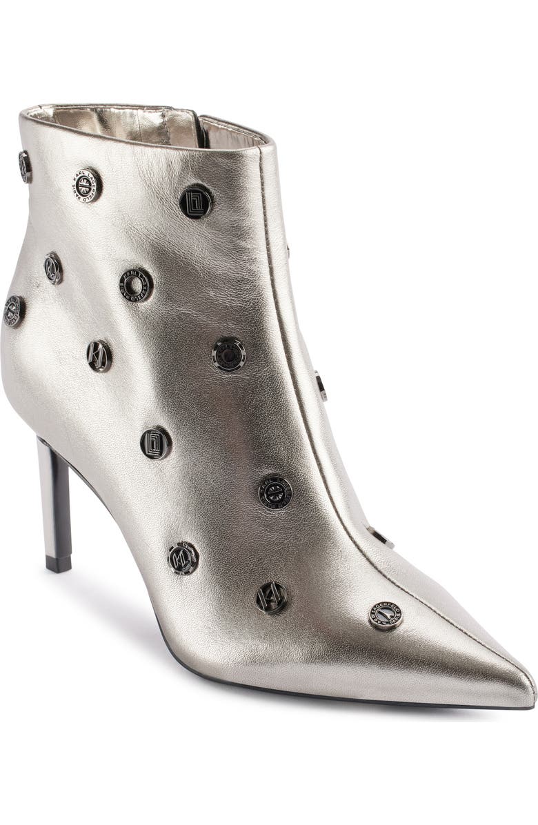 KARL LAGERFELD PARIS Saina Metallic Bootie, Main, color,