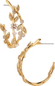 Nadri Midsommer Cubic Zirconia Inside Out Hoop Earrings