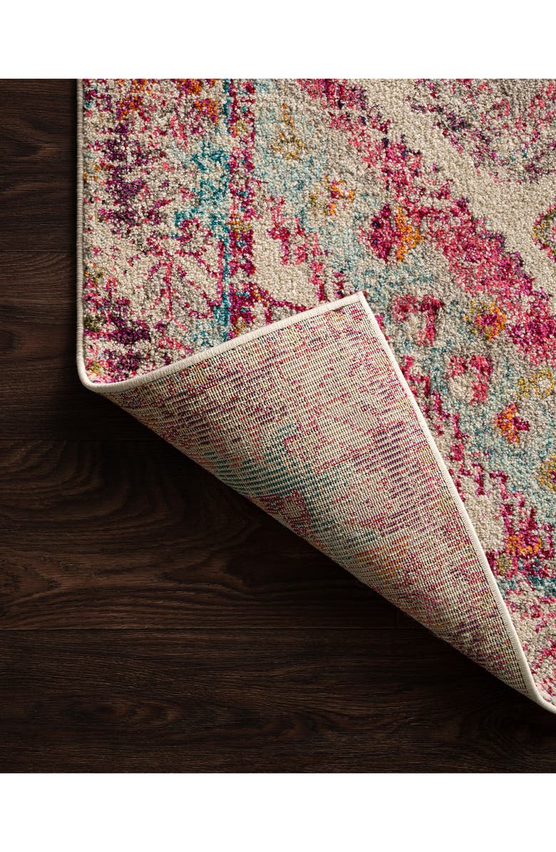 LOLOI Nadia Rug - Aqua/Pink - 5' x 8', Alternate, color,