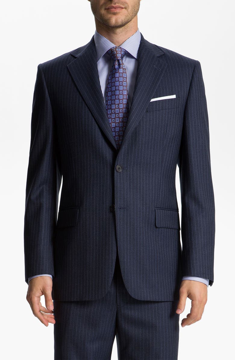 Joseph Abboud 'Signature Silver' Stripe Suit, Main, color, 