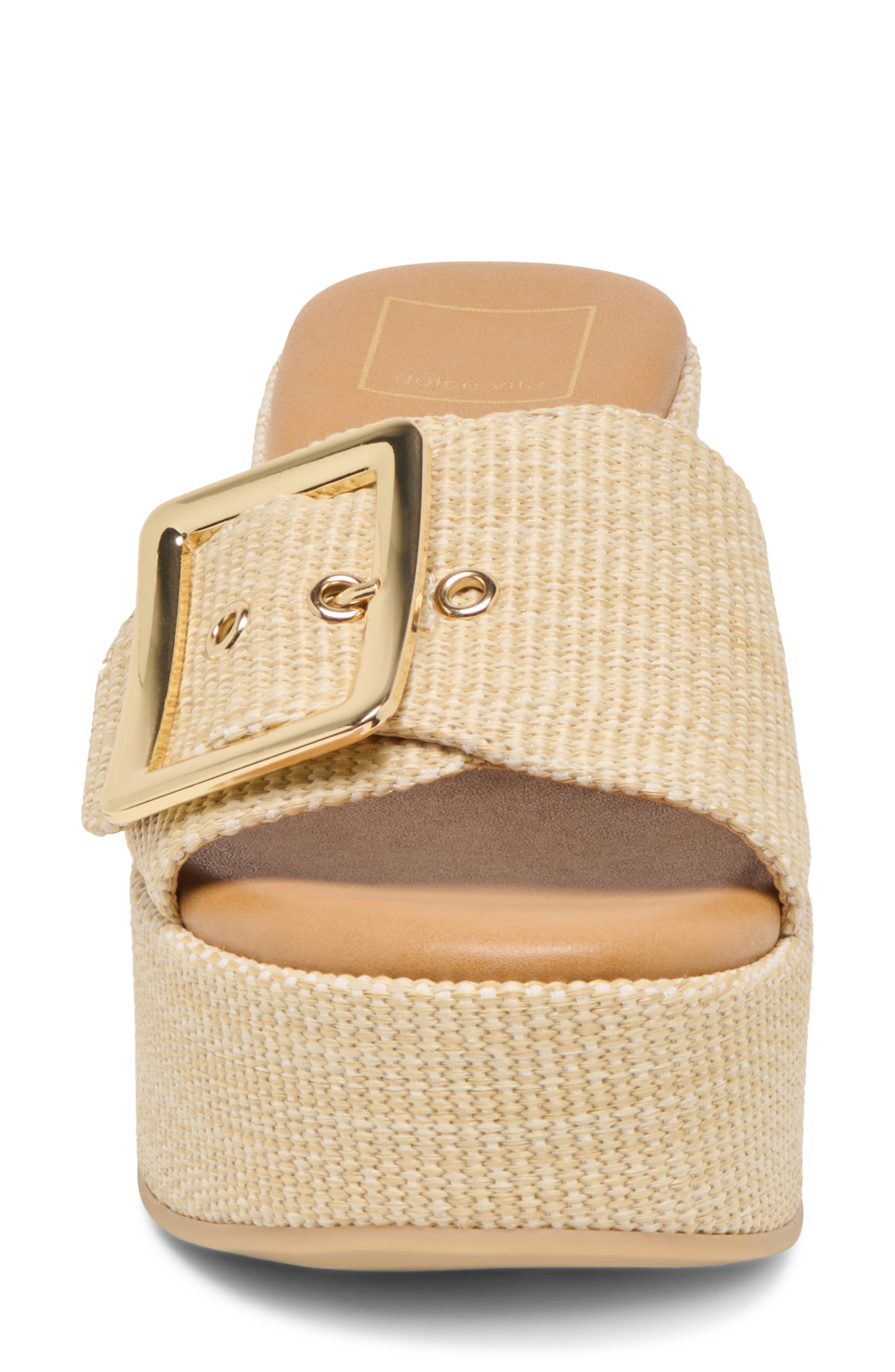 Jilian Platform Wedge Sandal, Alternate, color, LIGHT NATURAL RAFFIA