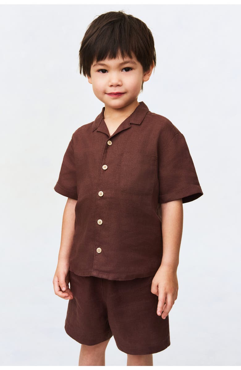 H&M 2-piece linen set, Main, color, Brown