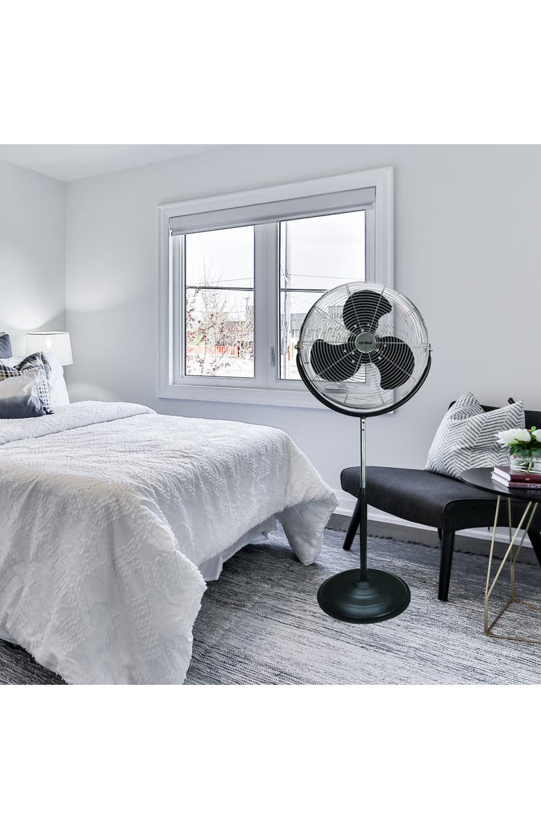 Optimus 18 in. Industrial Grade High Velocity Stand Fan, Alternate, color, Black