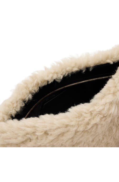 Allsaints Bettina Genuine Shearling Clutch In Brown