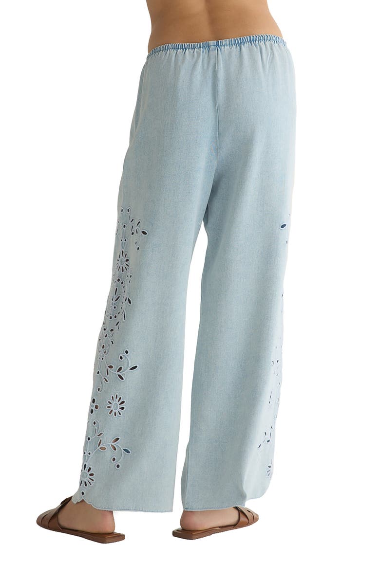 Bella Dahl Embroidered Eyelet Beach Pants, Alternate, color, 