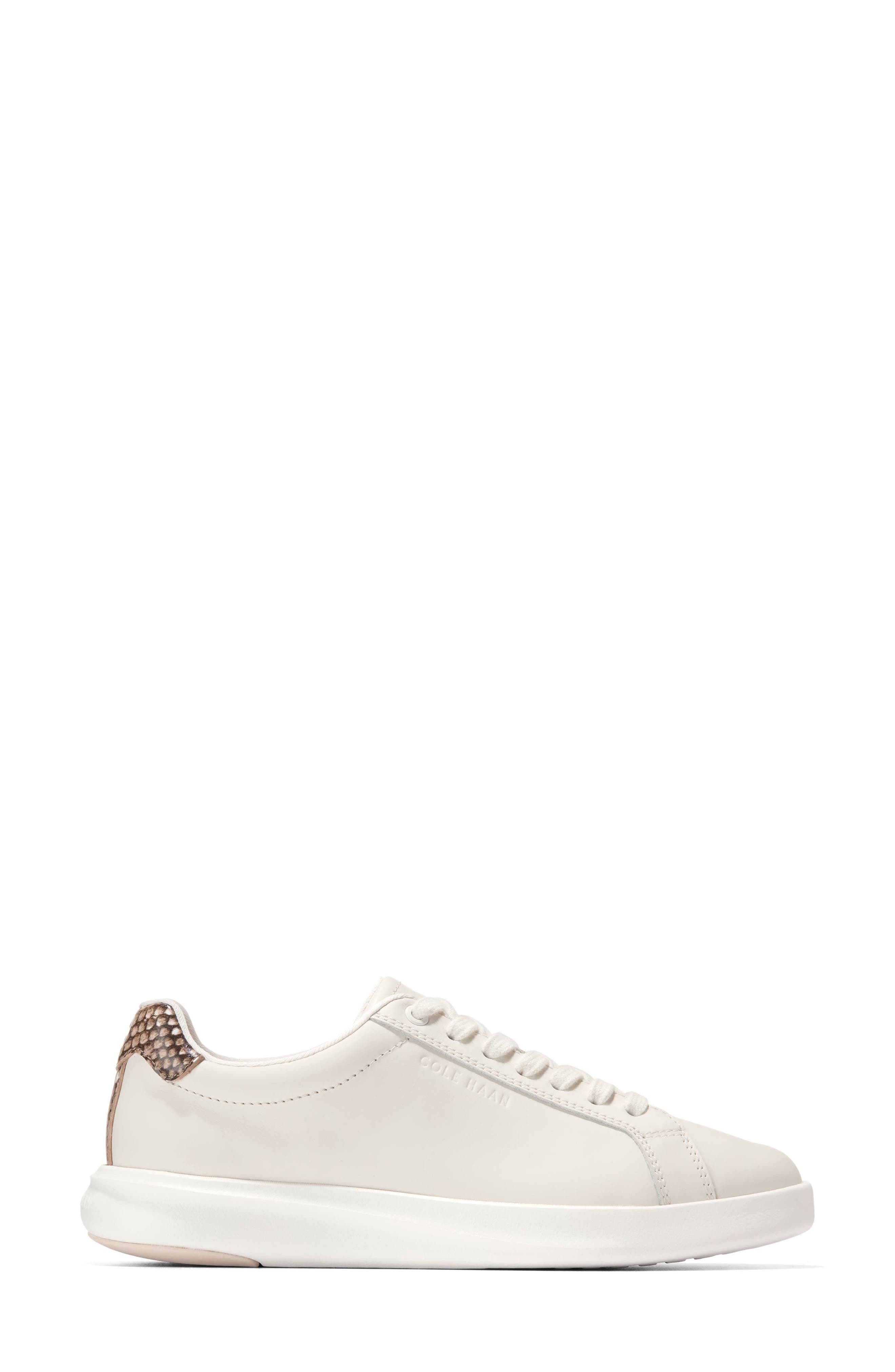 Cole Haan Grand Crosscourt Tennis Shoe, Alternate, color, Powder Leather / Dune Snake