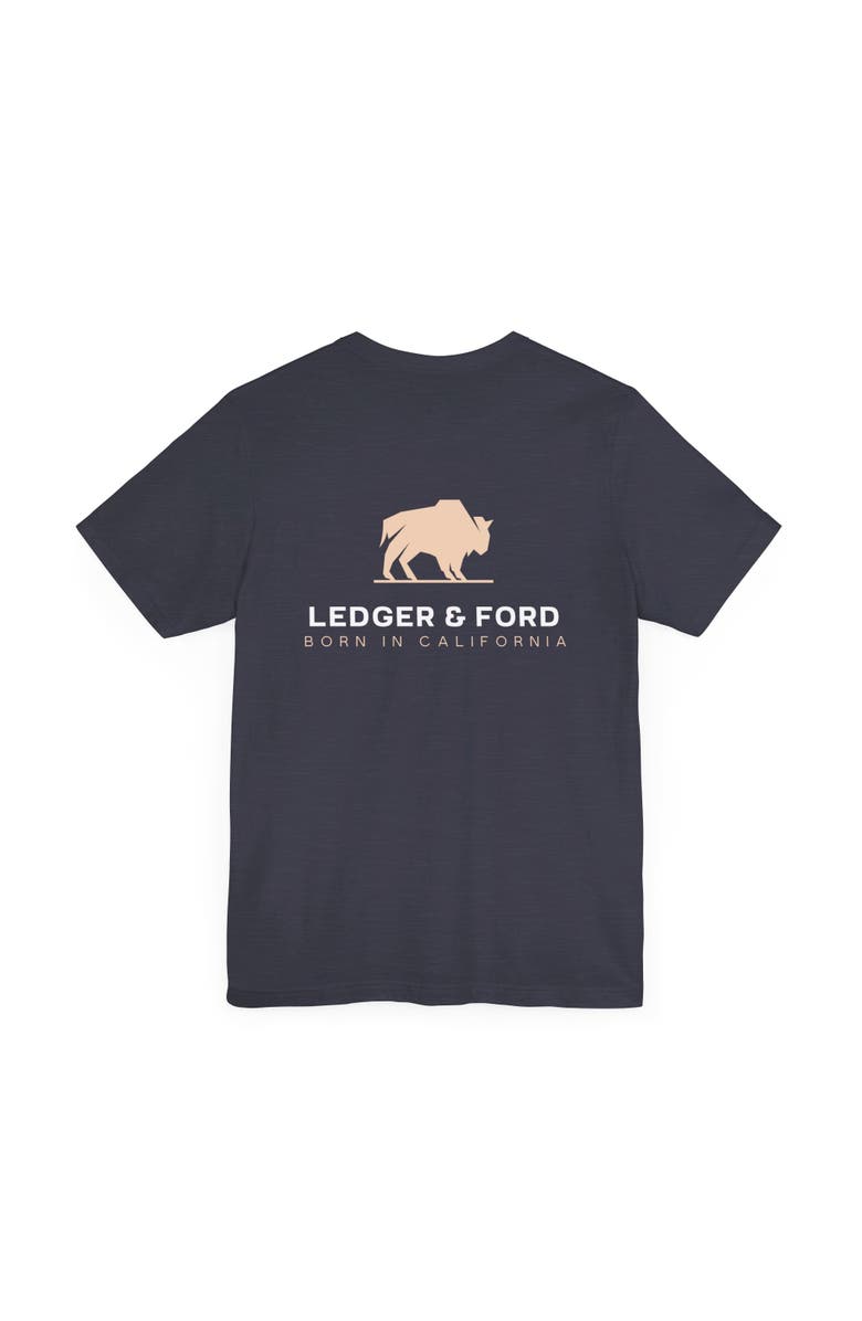 Ledger & Ford L&F Bull Graphic Tee, Main, color, Navy