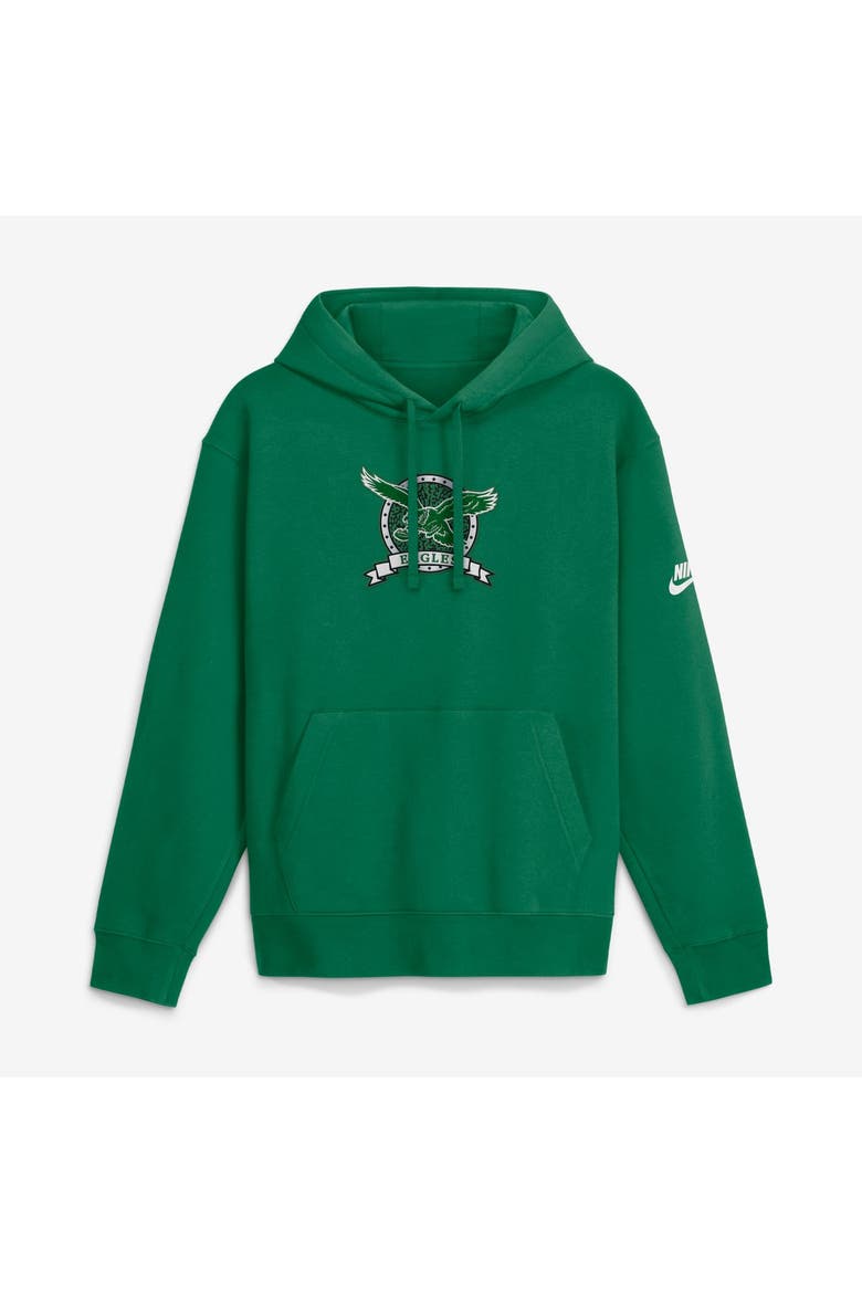 Men's Nike  Kelly Green Philadelphia Eagles Short Pass Rewind Club Fleece Hoodie, Main, color, Kelly Green