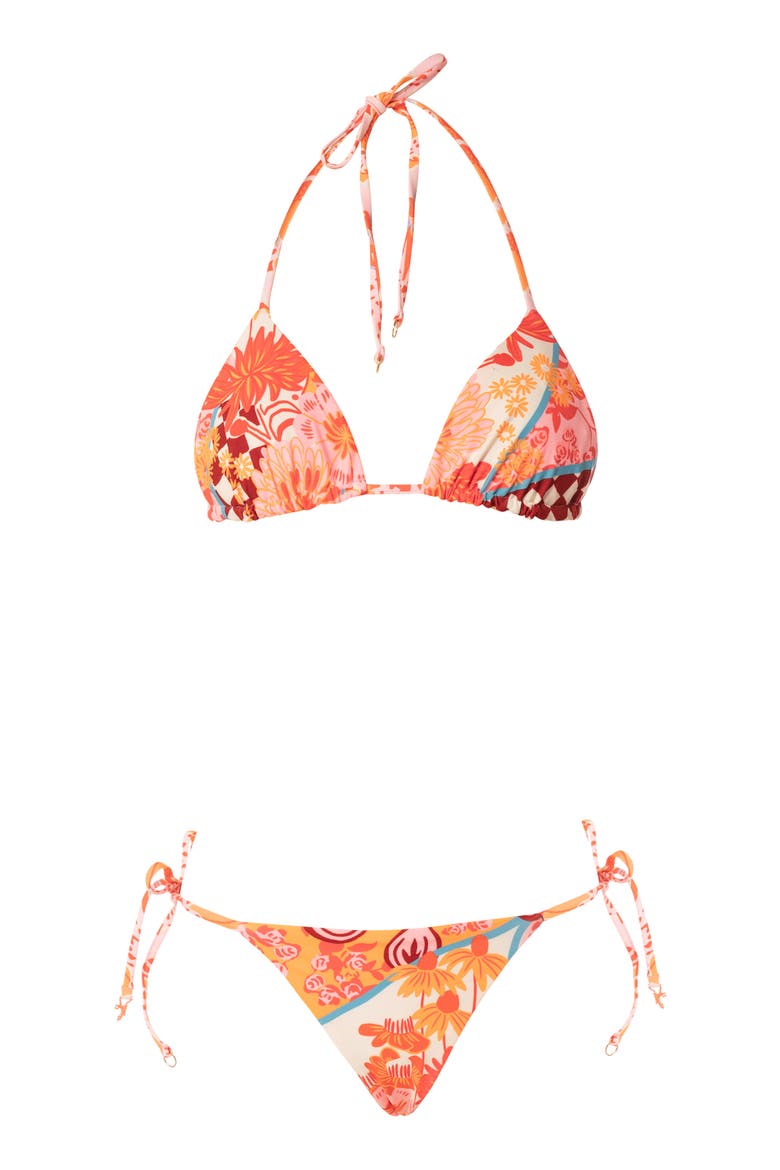 Cosmic Tropic Balmy Reversible Bikini Top, Alternate, color, OPEN PINK