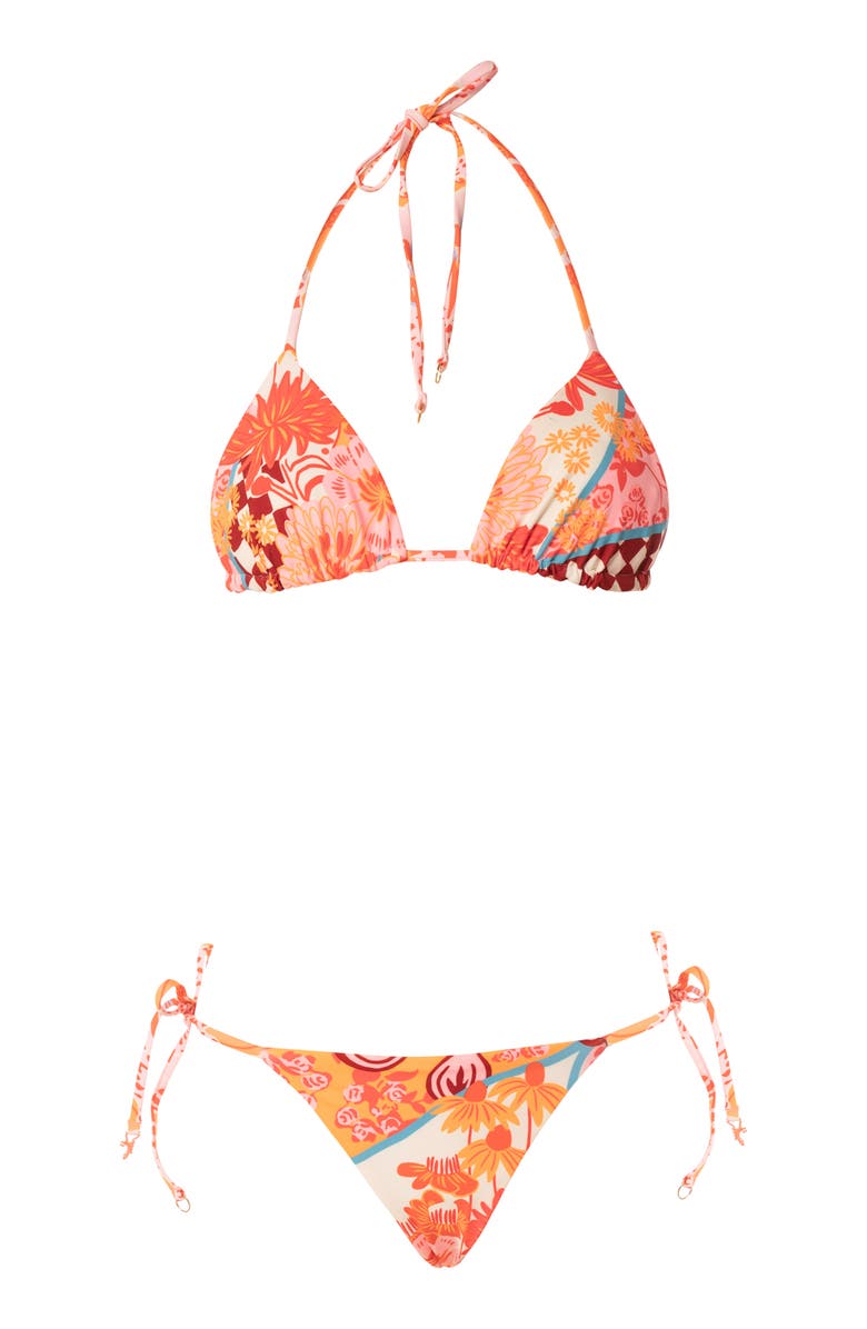 Maaji Cosmic Tropic Balmy Reversible Bikini Top, Alternate, color, Open Pink