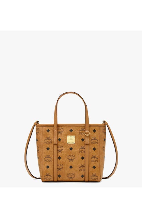 Mcm Toni Top-zip Shopper In Cognac