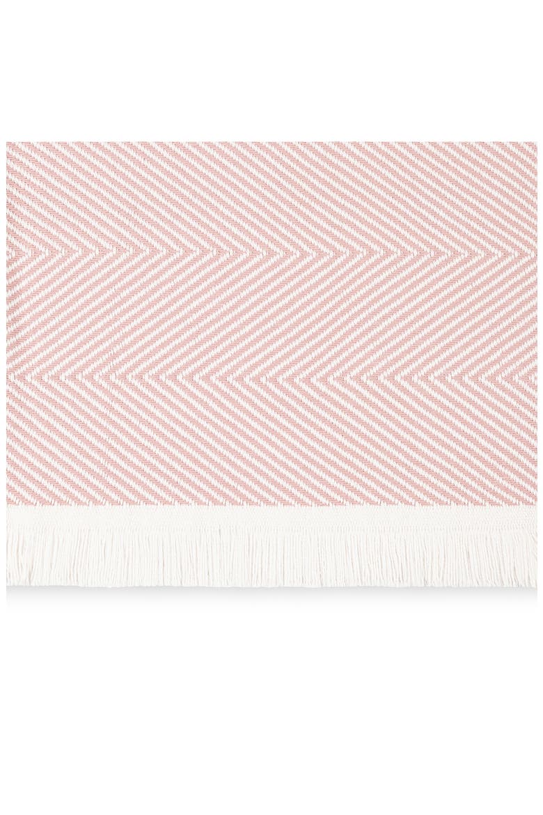 Leo Fringed Throw Blanket, Alternate, color, BLUSH