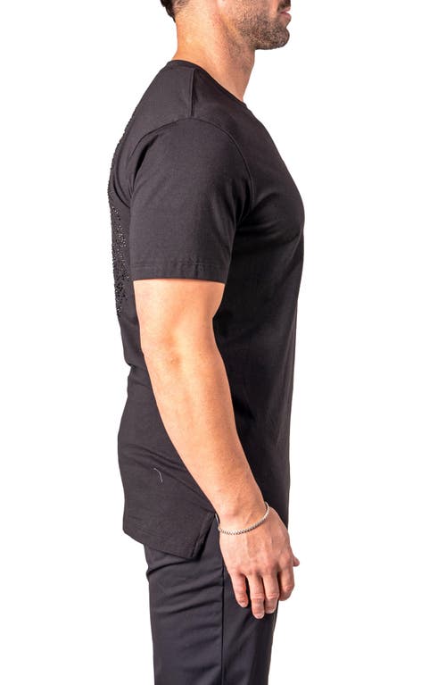 Maceoo Neon Asad Embellished T-shirt In Black