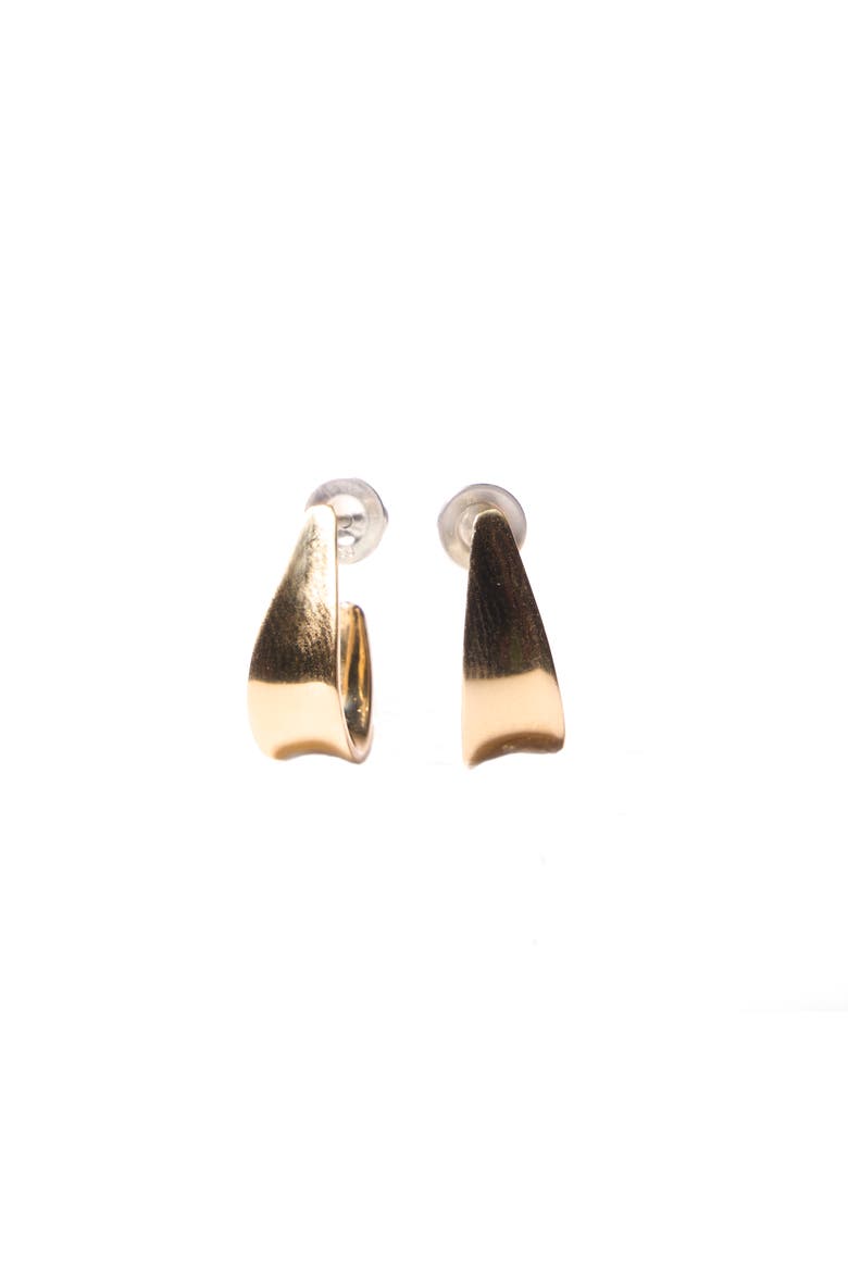Ancre Earrings, Alternate, color, Brass