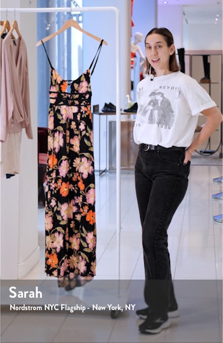 Wisteria Floral Sleeveless Maxi Dress, sales video thumbnail