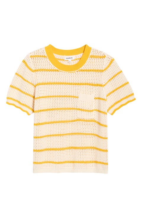 Dannah Stripe Open Knit Sweater