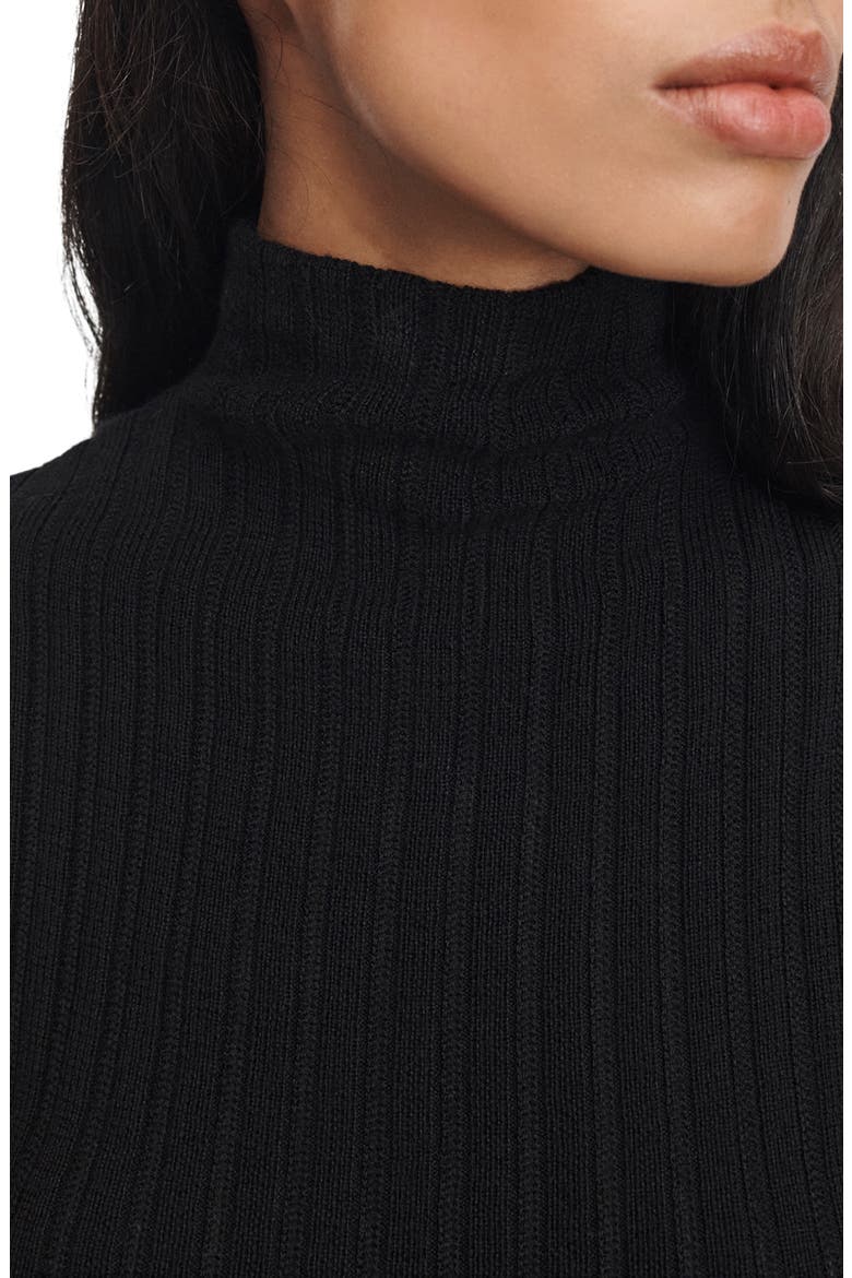 Rhodes Sleeveless Wool Turtleneck, Alternate, color, BLACK