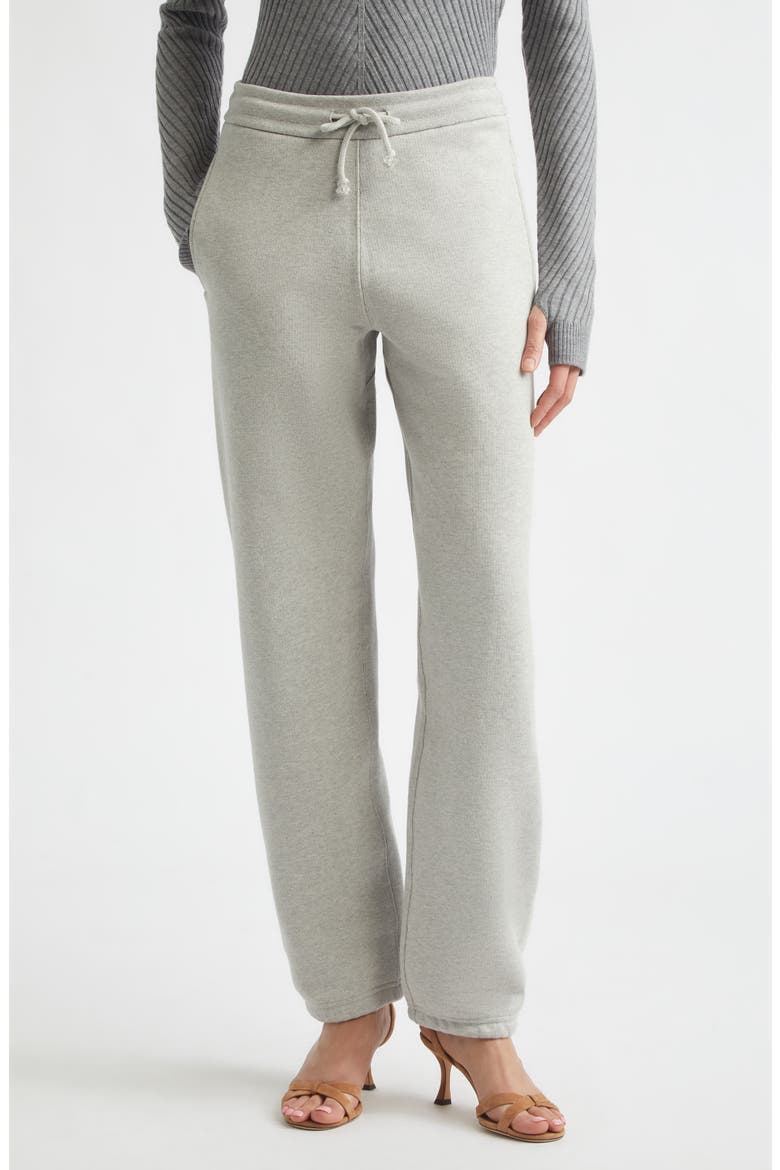 Logo Embroidered Organic Cotton Joggers, Main, color, GREY MARL