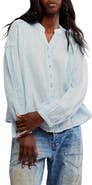 Free People Valley Cotton Doublecloth Button-Up Shirt