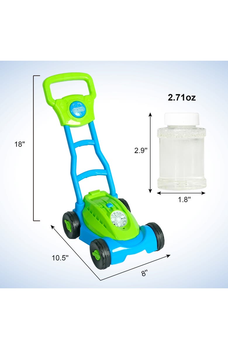 Easy Playhouse Lawn Mower Bubble Machine, Lights & Sounds, Outdoor Pretend Play, Alternate, color, Multicolored