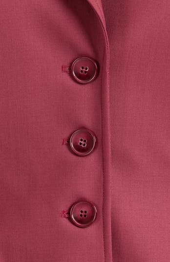 Freya Three Button Jacket in Stretch Wool