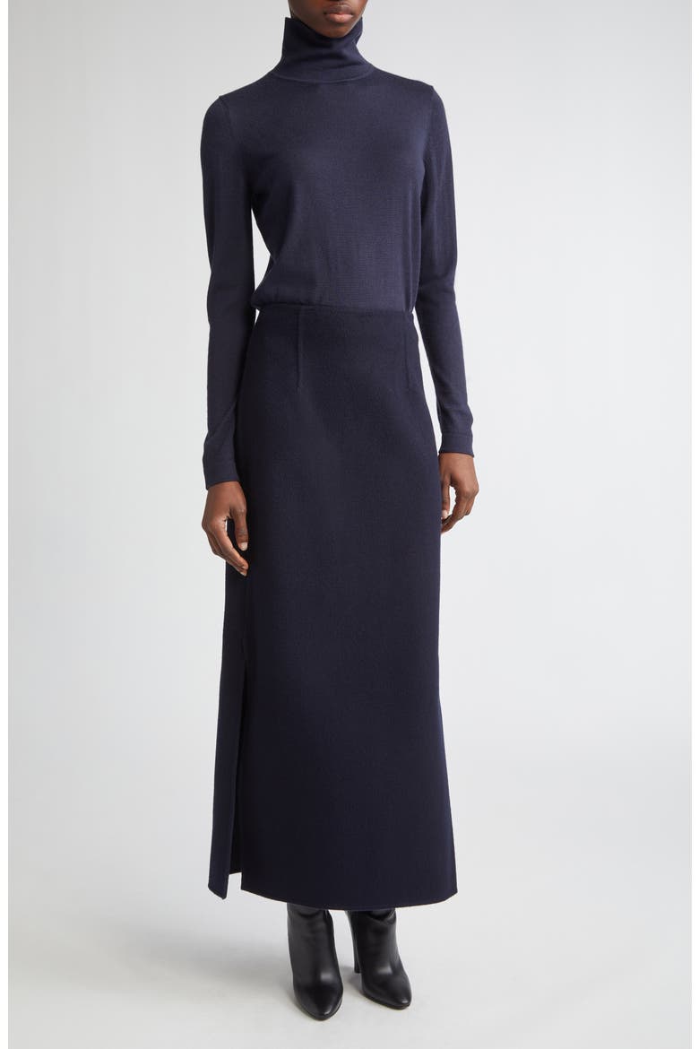 Fine Gauge Cashmere Turtleneck Sweater, Alternate, color, INK