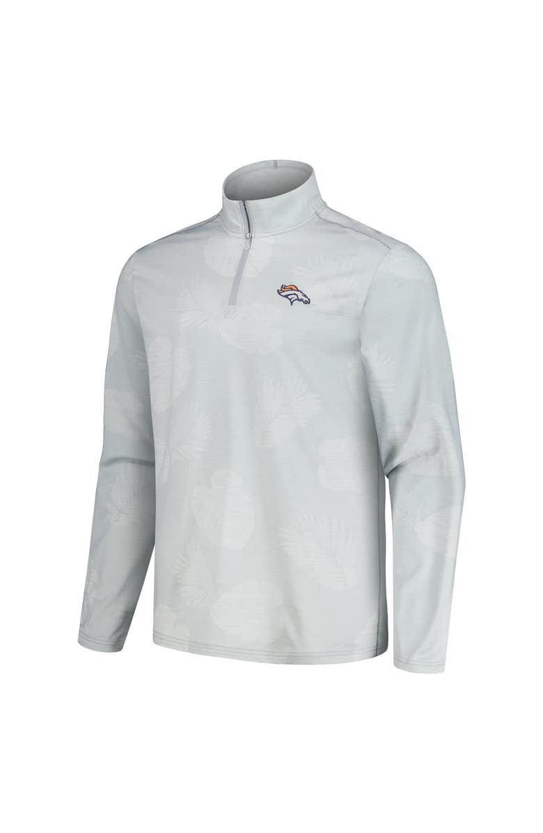 Tommy Bahama Men's Tommy Bahama Gray Denver Broncos Delray Frond IslandZone Half-Zip Sweatshirt, Alternate, color, Gray