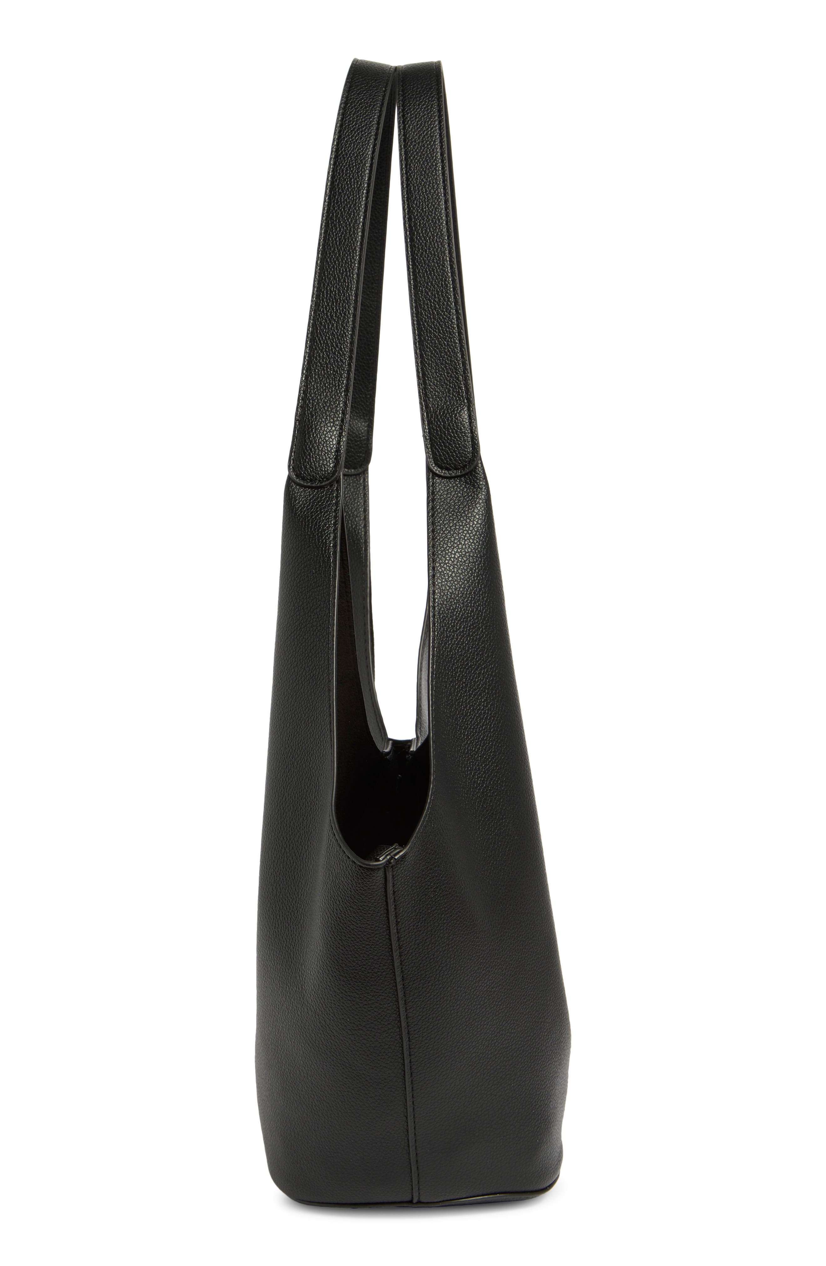 BCBG Small Bucket Tote Bag, Alternate, color, Black