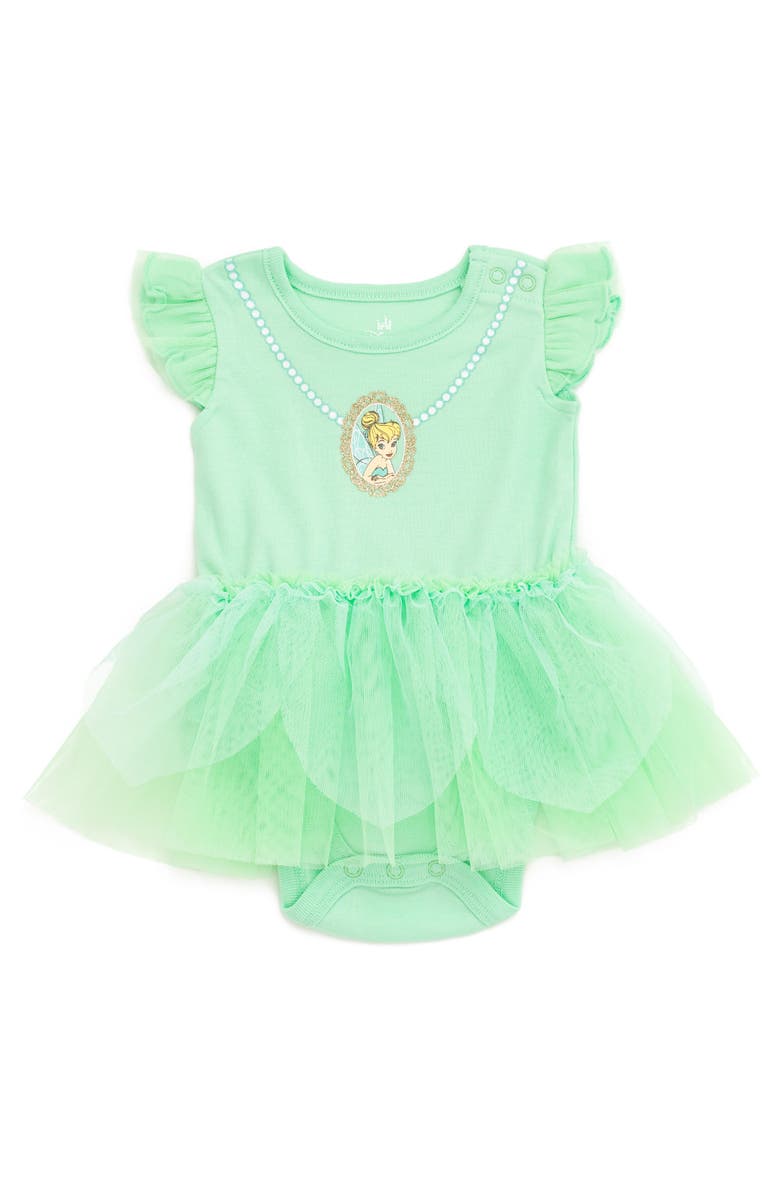 Disney Peter Pan Tinker Bell Cosplay 2-Piece Tutu Bodysuit and Headband Set, Alternate, color, Mint Tinker Bell
