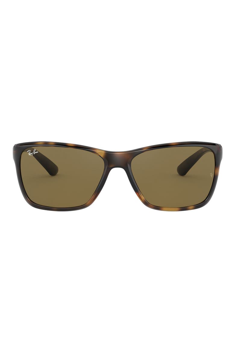 61mm Square Sunglasses, Main, color, HAVANA