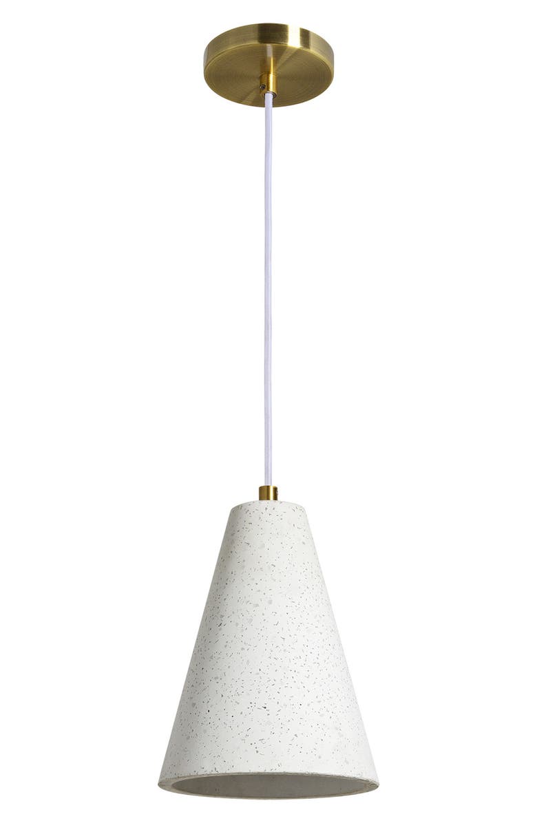 Renwil Paula Ceiling Light Fixture, Alternate, color, Off White/ Speckles/ Ant Brass