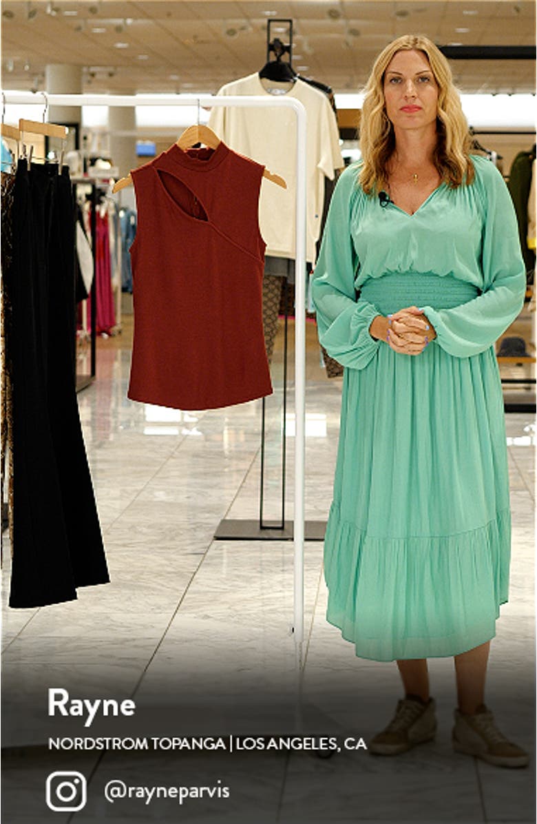 Cutout Sleeveless Mock Neck Top, sales video thumbnail