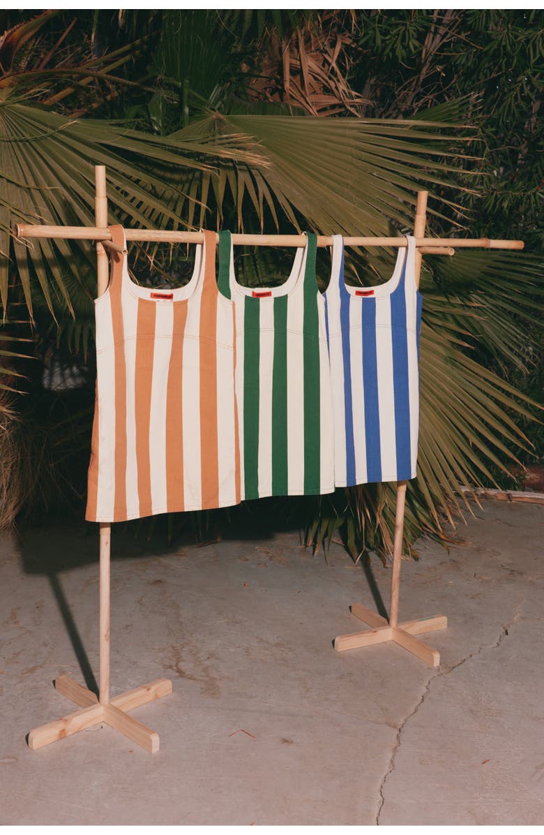 SIMONMILLER Sahara Printed Denim Dress, Alternate, color, Tan Stripe