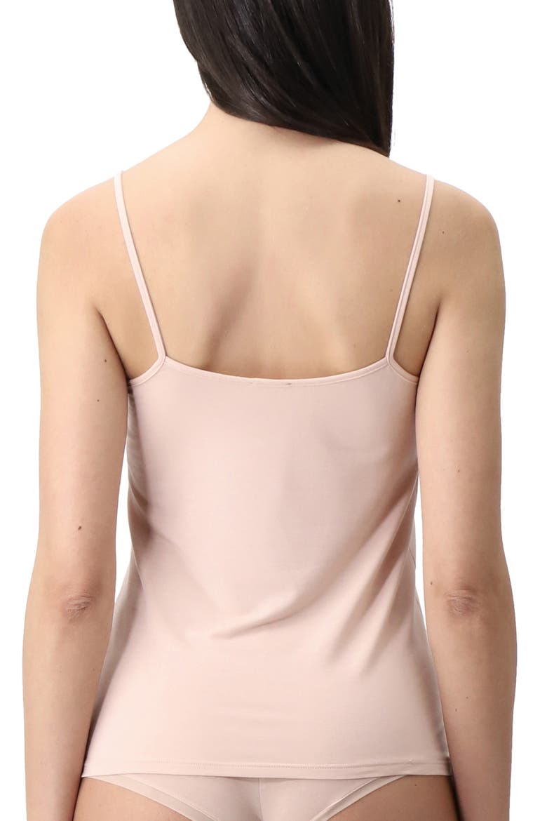 Perfect Line Tulle Trim Stretch Modal Camisole, Alternate, color, POWDER