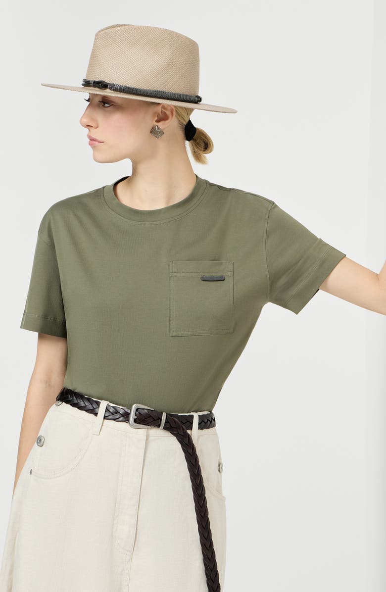 Brunello Cucinelli Cotton jersey T-shirt, Alternate, color, Olive