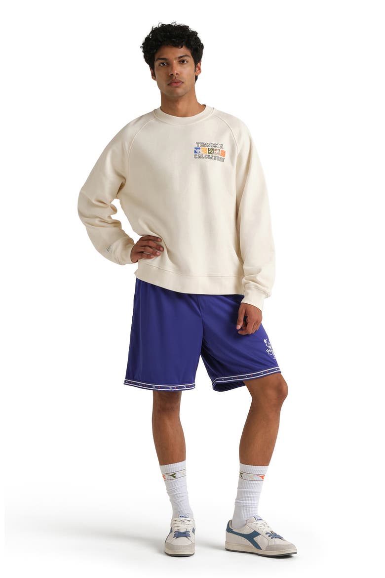 Legacy Embroidered Fleece Sweatshirt, Alternate, color, WHITE ALYSSUM