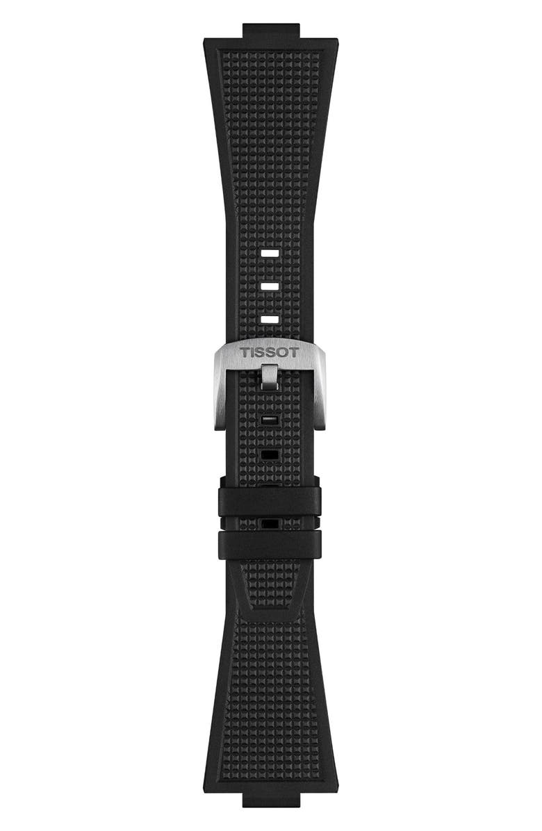 Tissot PRX Powermatic 80 Rubber Strap Watch, 40mm, Alternate, color, Black