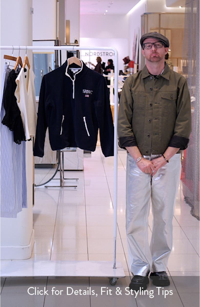 Nautical Embroidered Polar Fleece Half Zip Sweatshirt, sales video thumbnail