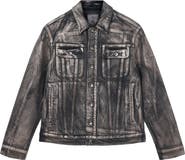 John Varvatos Anthony Foiled Denim Trucker Jacket