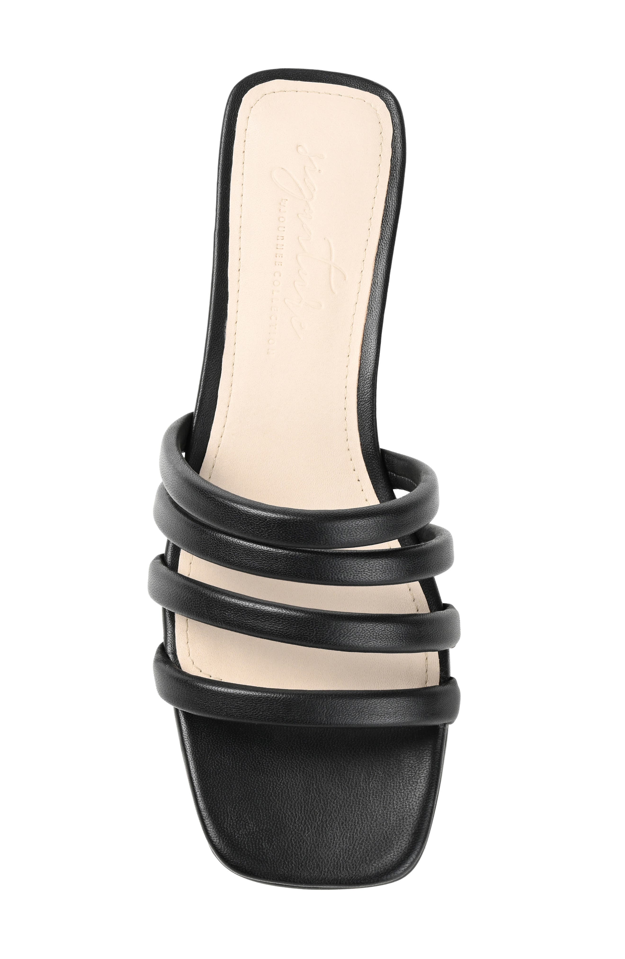 Cenci Strappy Slide Sandal, Alternate, color, BLACK