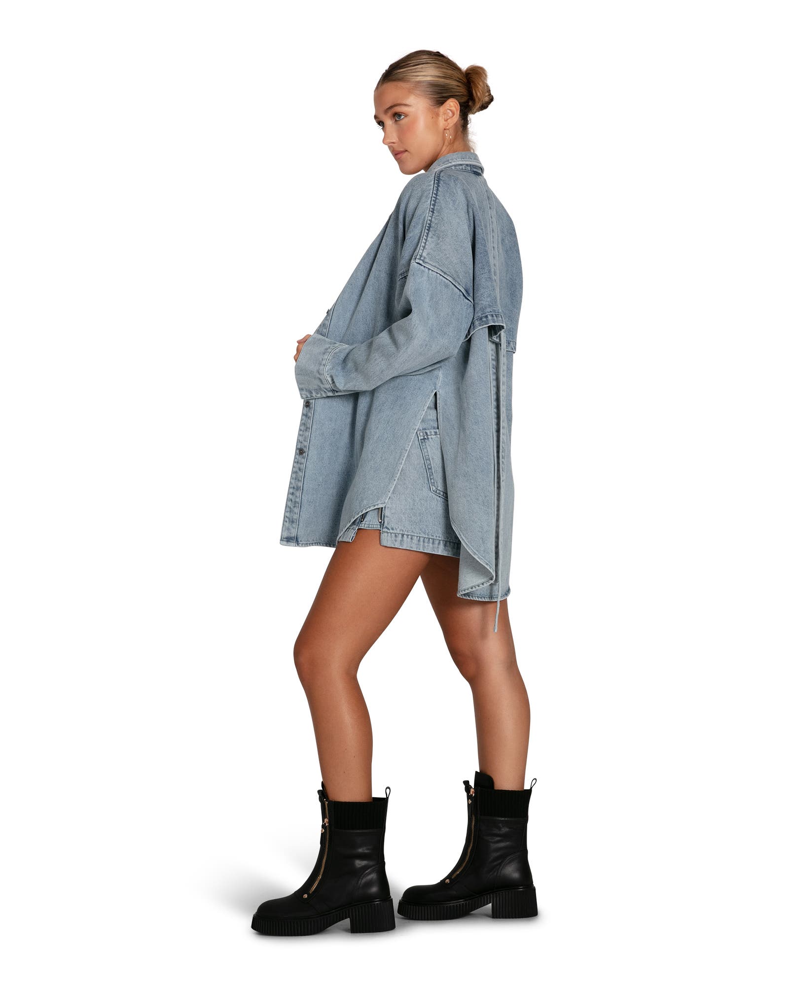 Into Him Oversized Denim Shirt - image 2