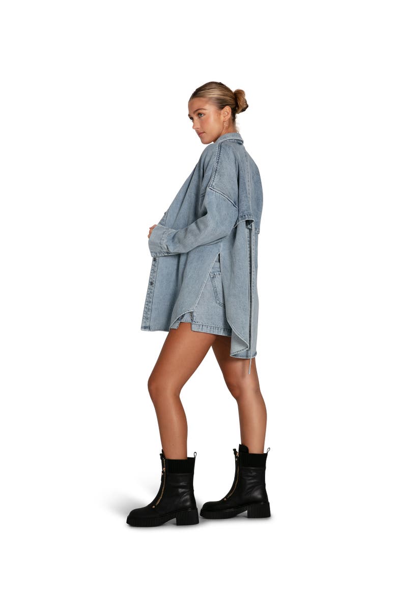Belle & Bloom Into Him Oversized Denim Shirt, Alternate, color, Stonewash