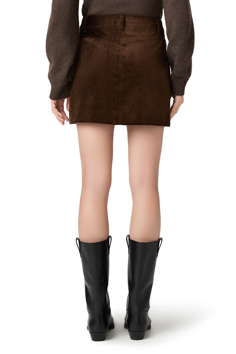 Camden Corduroy Miniskirt, Alternate, color, HICKORY