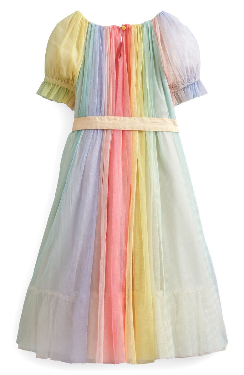 Mini Boden Kids' Rainbow Tulle Dress, Alternate, color, 