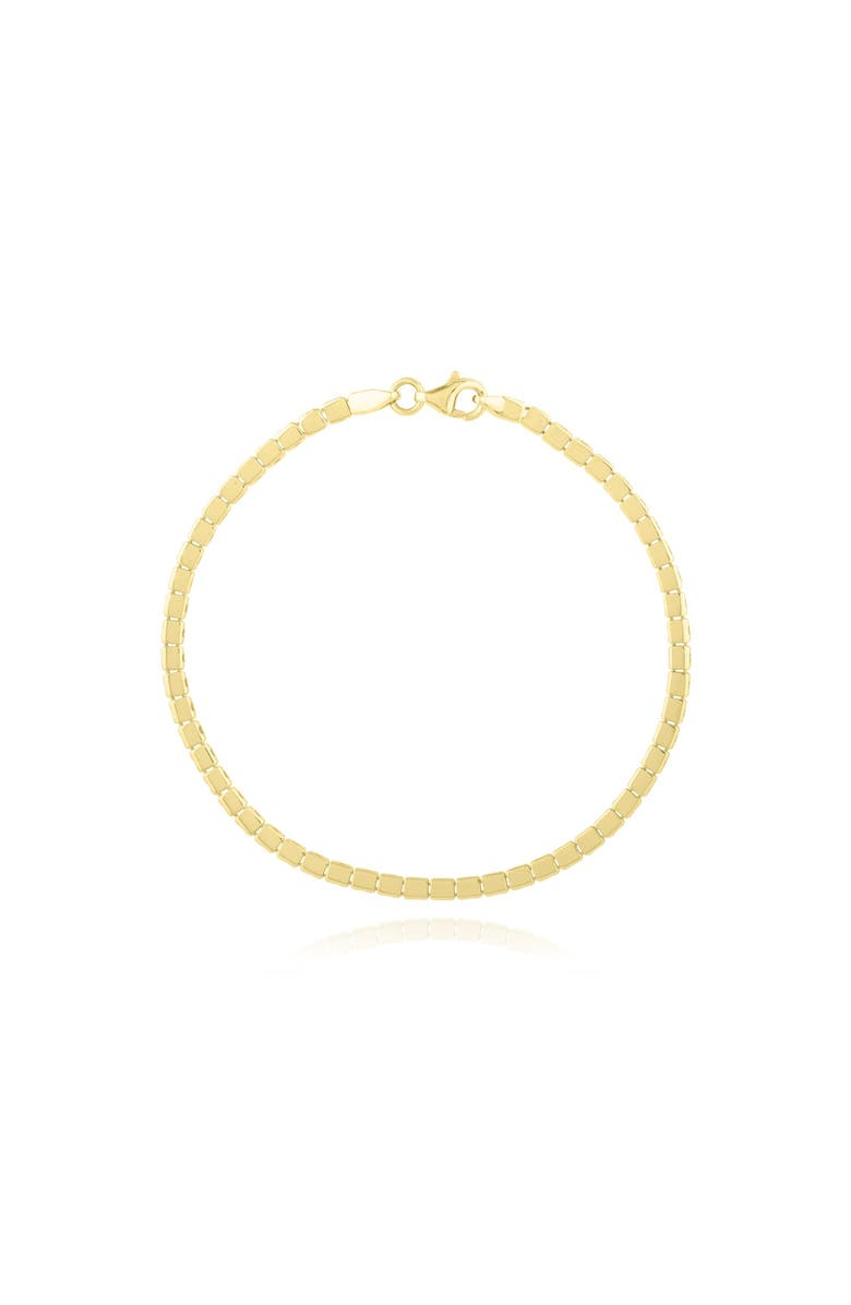 The Lovery Fine Jewelry Gold Cube Bracelet, Main, color, Yellow Gold