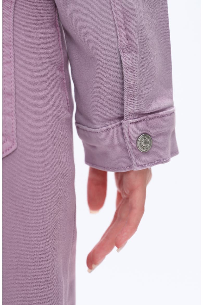 Flora Crop Denim Jacket, Alternate, color, PURPLE